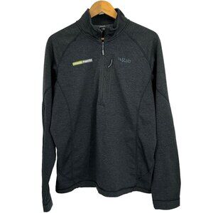 Rab Size XL Nucleus Pull On 1/4 Zip Thermic Gray Long Sleeve Fleece Lined